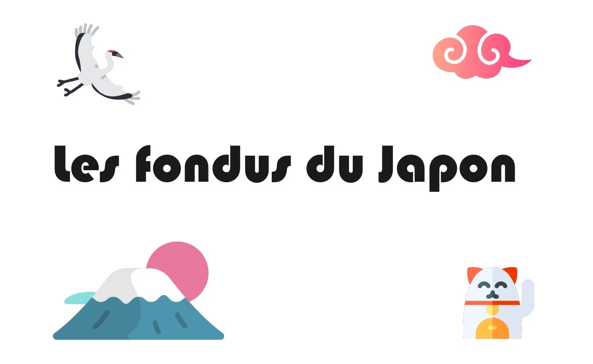 Visuels représentant une cigogne, un chat, un nuage et le mont Fuji