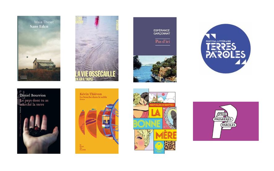 Couvertures des livres sélectionnés pour le Prix Premières Paroles